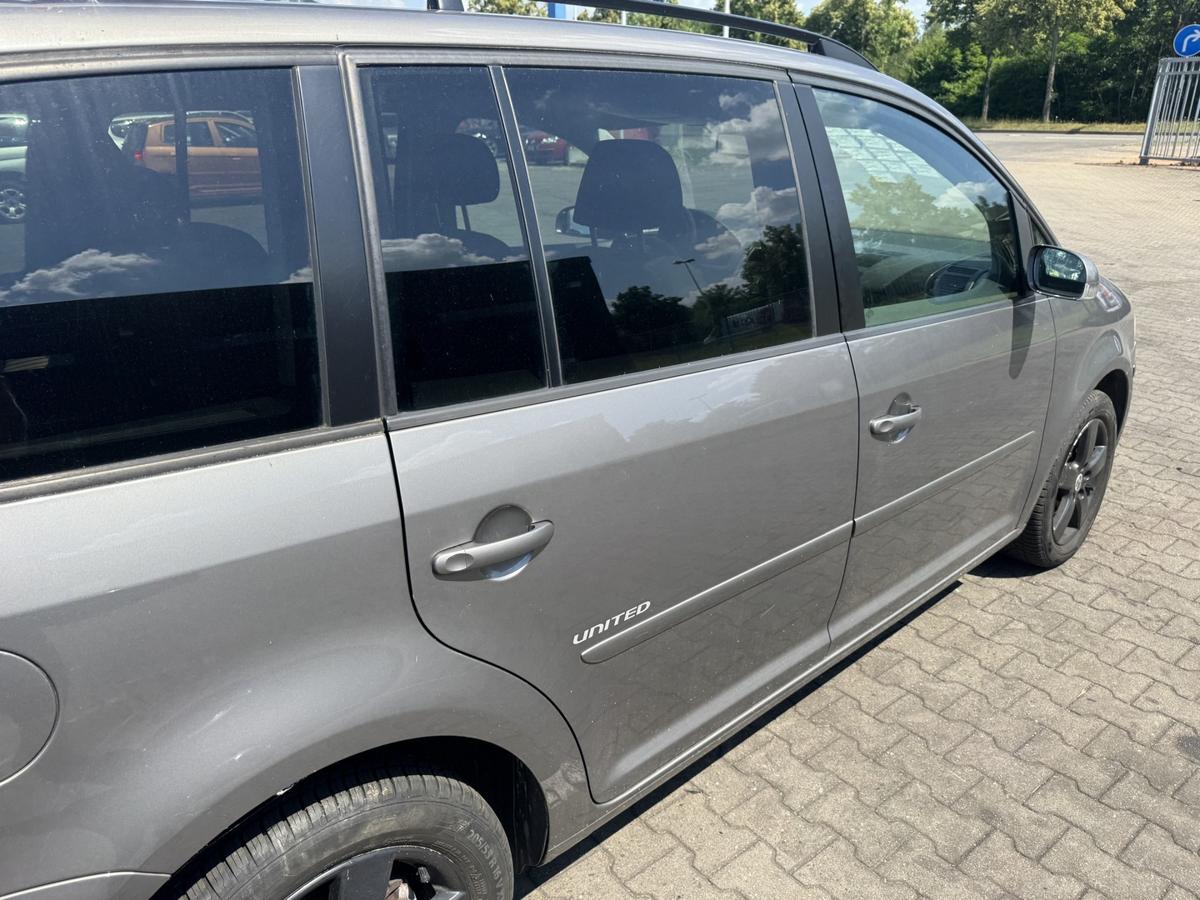 VW Touran 1T original T&uuml;r hinten rechts LD7S Graumetallic Rohbau Bj.2008